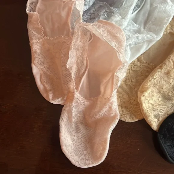 5PK Lacy Girls Footies O/S - Picture 2 of 3